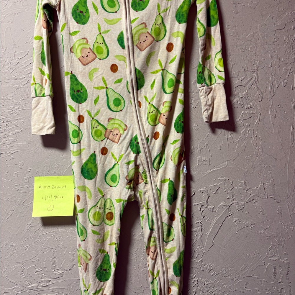 Little Sleepies Green Avocado Kids Pajamas
